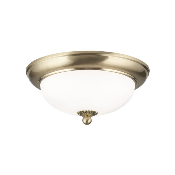 Deckenleuchte Metall Glas D: 26,5 cm rund E14 2-flammig