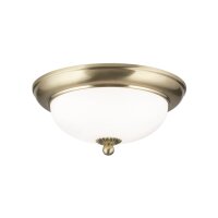 Deckenleuchte Metall Glas D: 26,5 cm rund E14 2-flammig