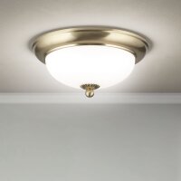 Deckenleuchte Metall Glas D: 26,5 cm rund E14 2-flammig