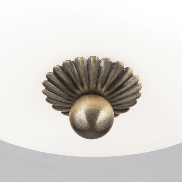 Deckenlampe Metall Glas E14 D: 26,5 cm 2-flammig rund