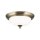 Deckenlampe Metall Glas E14 D: 26,5 cm 2-flammig rund