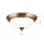 Deckenlampe Metall Glas E14 D: 26,5 cm 2-flammig rund