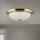 Deckenlampe Metall Glas E27 D: 35,5 cm in Gold Weiß