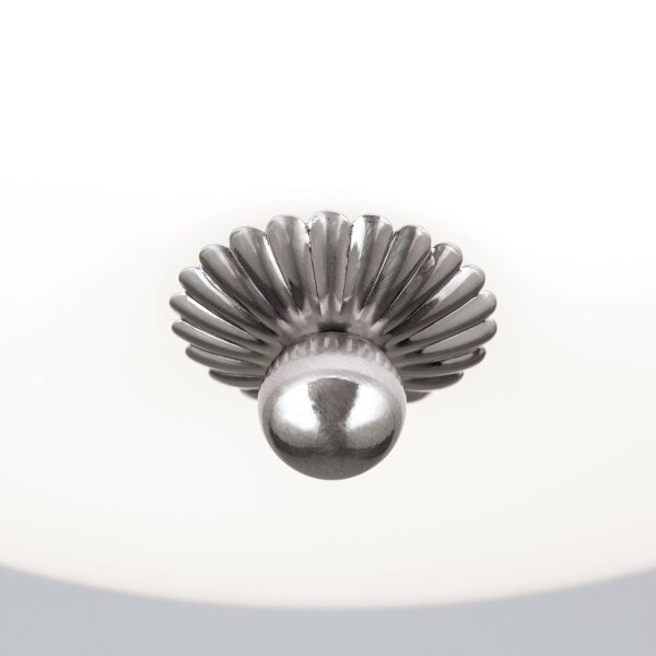 Deckenleuchte Metall Glas E27 rund D: 35,5 cm 2-flammig