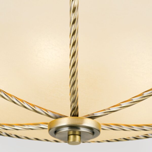 Deckenlampe Metall Glas E27 D: 56 cm rund Jugendstil