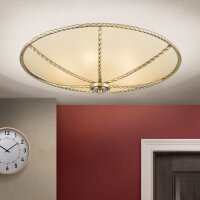 Deckenlampe Metall Glas E27 D: 56 cm rund Jugendstil