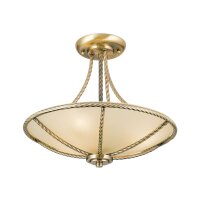 Deckenleuchte Metall Glas E27 &Oslash; 42 cm 3-flammig rund