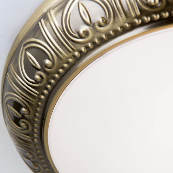 Deckenleuchte Glas Metall G9 rund D: 28 cm 2-flammig