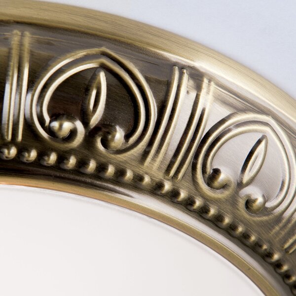Deckenleuchte Glas Metall G9 rund D: 28 cm 2-flammig