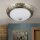 Deckenleuchte Glas Metall G9 rund D: 28 cm 2-flammig