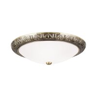 Deckenleuchte Metall Glas Ø 38 cm rund in Bronze...