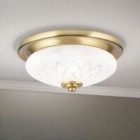 Deckenlampe Metall Glas Ø 26 cm in Bronze...