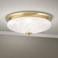 Deckenlampe Metall Glas E27 Ø 37 cm rund in Bronze...