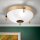 Deckenlampe Metall Glas E27 rund D: 31 cm 2-flammig