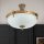 Deckenlampe Metall Glas D: 43 cm rund in Bronze Weiß