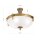 Deckenlampe Metall Glas D: 43 cm rund in Bronze Weiß