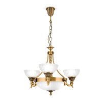 Kronleuchter Metall Glas E27 B: 64 cm H: 94 cm