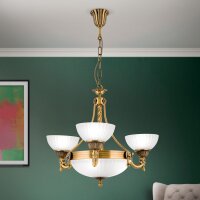 Kronleuchter Metall Glas E27 B: 64 cm H: 94 cm