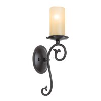 Wandlampe Metall Glas E14 37 cm hoch Antik Weiß...