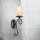 Wandlampe Metall Glas E14 37 cm hoch Antik Weiß MATHIAS
