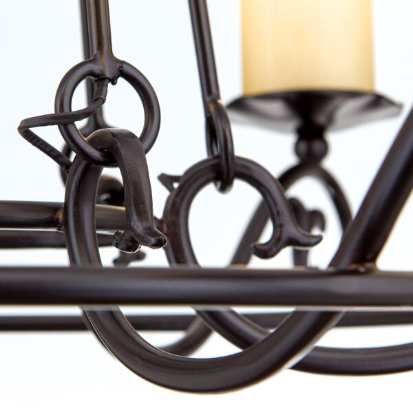 Kronleuchter Glas Metall E14 B: 65 cm H: 178 cm