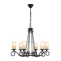 Kronleuchter Glas Metall E14 B: 65 cm H: 178 cm