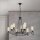 Kronleuchter Glas Metall E14 79 cm breit H: 182 cm