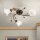Deckenlampe Metall Glas B: 60 cm Shabby Antik Weiß E14