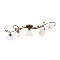 Deckenlampe Glas Metall E14 Shabby Antik Weiß