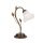 Nachttischleuchte Metall Glas 33 cm Shabby Antik Weiß