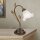 Nachttischleuchte Metall Glas 33 cm Shabby Antik Weiß