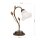 Nachttischleuchte Metall Glas 33 cm Shabby Antik Weiß