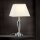 Tischlampe Metall Stoff 57 cm in Klar Creme Gold E27