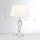 Tischlampe Metall Stoff 57 cm in Klar Creme Gold E27