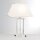 Tischleuchte Metall Stoff E27 55 cm in Klar Creme Gold