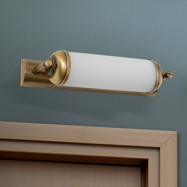 Wandlampe Messing massiv Glas 41,5 cm breit E14 VIKTOR