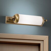 Wandlampe Messing massiv Glas 41,5 cm breit E14 VIKTOR