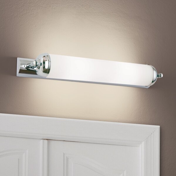 Wandlampe Echt-Messing Glas E14 41,5 cm breit 2-flammig