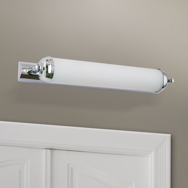 Wandlampe Echt-Messing Glas E14 41,5 cm breit 2-flammig