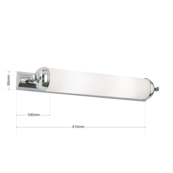 Wandlampe Echt-Messing Glas E14 41,5 cm breit 2-flammig