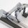 Wandlampe Echt-Messing Glas E14 41,5 cm breit 2-flammig