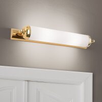 Wandleuchte Messing massiv Glas 41,5 cm breit E14