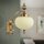 Wandlampe Messing massiv Glas H: 32 cm E27 Jugendstil