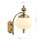 Wandlampe Messing massiv Glas H: 32 cm E27 Jugendstil