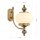 Wandleuchte Echt-Messing Glas E27 H: 32 cm Jugendstil