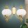 Wandlampe Messing massiv Glas 32 cm hoch E27 2-flammig