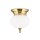 Deckenlampe Messing massiv Glas rund D: 18 cm E27
