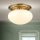 Deckenlampe Echt-Messing Glas E27 D: 33 cm 2-flammig