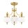 Deckenlampe Messing Glas E27 B: 55 cm 4-flammig VIKTOR