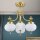 Deckenlampe Messing Glas E27 B: 55 cm 4-flammig VIKTOR